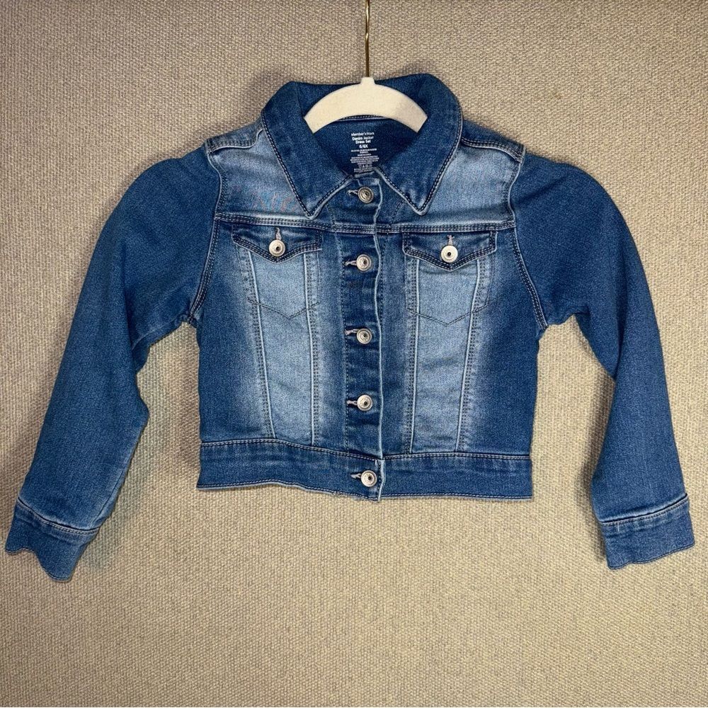 Members mark size 6/6x girls Blue Denim Jacket